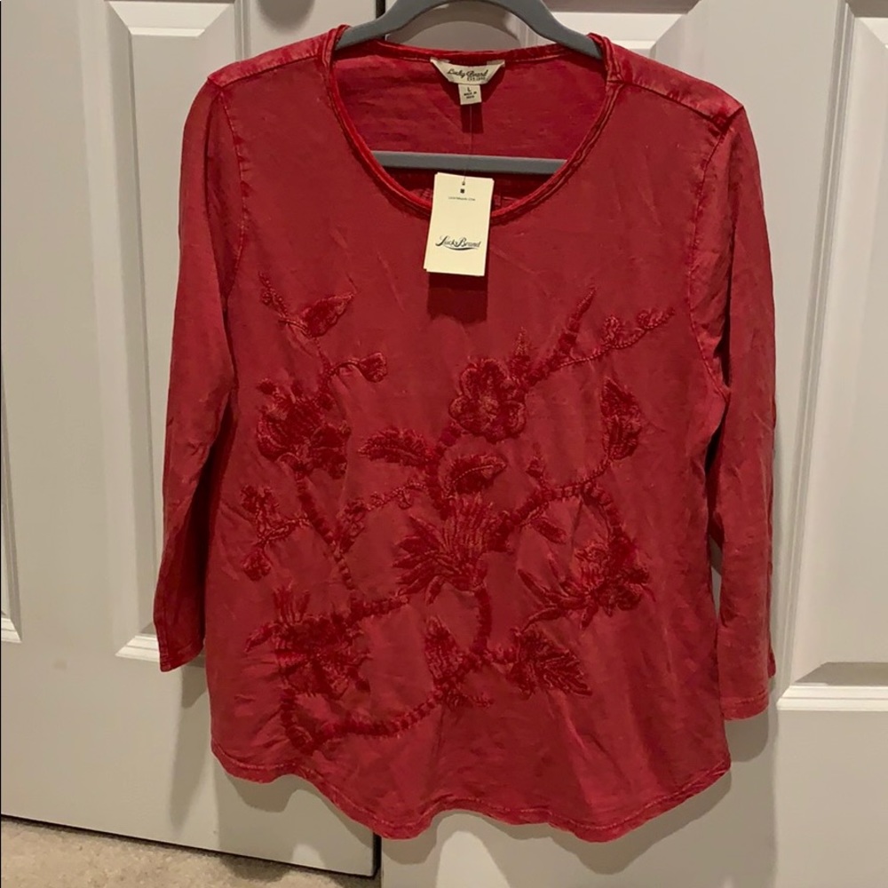 Red long sleeve t shirt